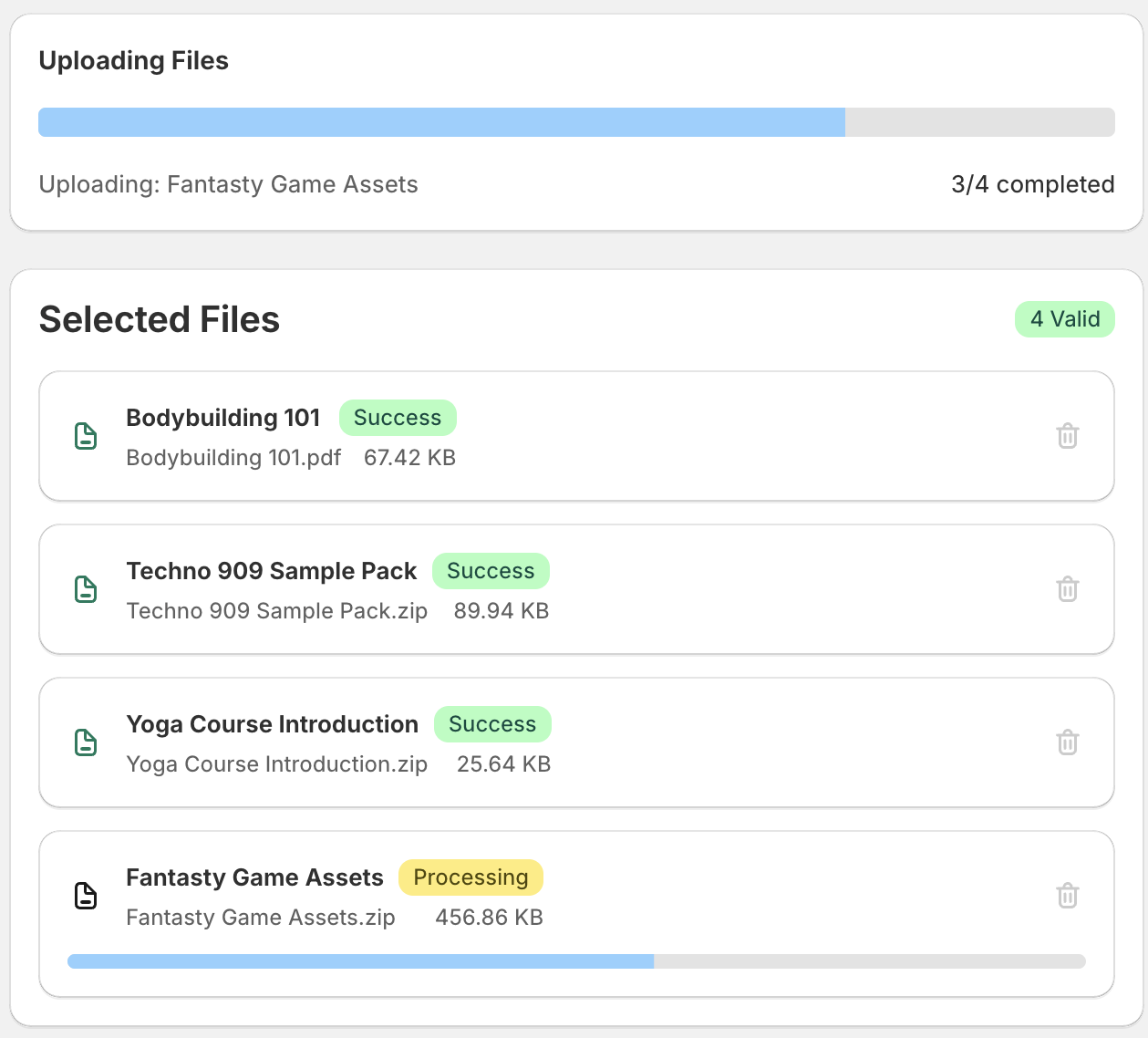 Security Features Interface
